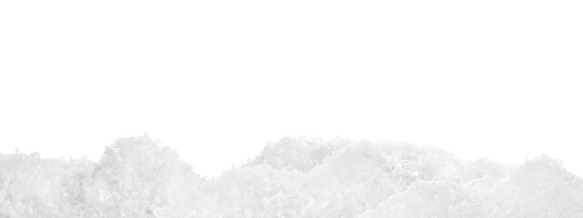 White snow on transparent background, png. Banner design