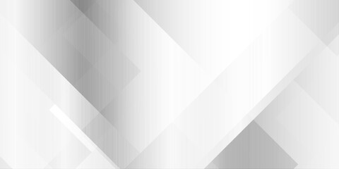 Obraz premium Abstract white and grey geometric background with overlapping squares, light gradients, and minimalist vector texture. geometric gradient illusion black and white modern seamless technology concept