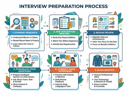 Interview Preparation Process Flowchart