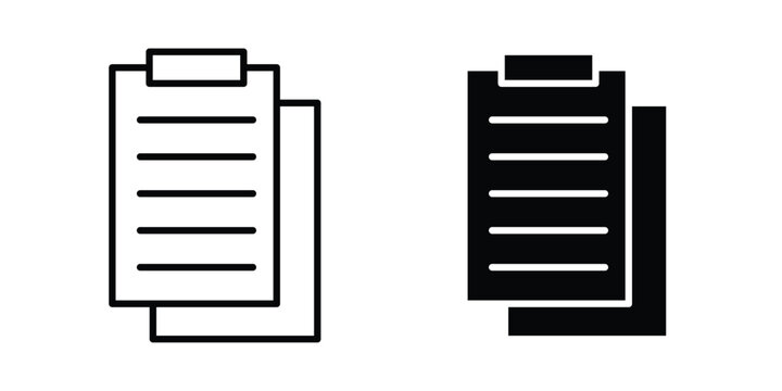 Documents icon clip art collection. Editable stroke icons