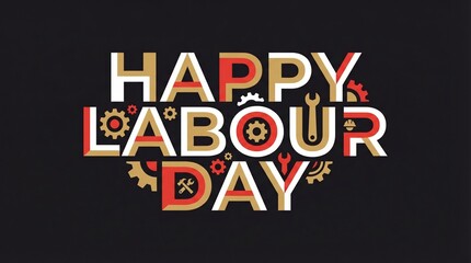 Obraz premium Colorful 3d alphabet letters forming a happy birthday word concept for a festive party card design illustration