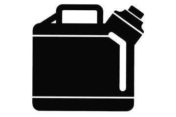 Fototapeta premium fuel canister silhouette line art vector illustration