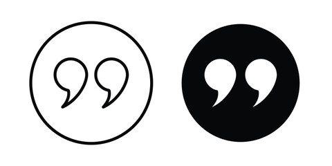 Obraz premium Quote Mark icon clip art collection. Editable stroke icons