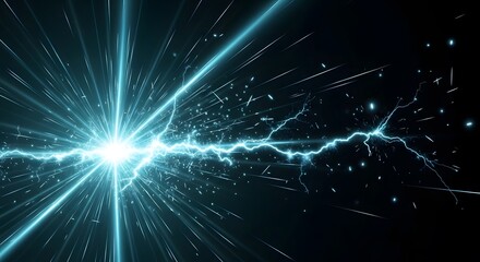 Obraz premium Electric bolt a stunning display of energy and power in the darkness