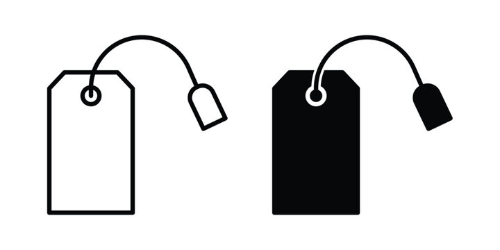 Tea bag icon clip art collection. Editable stroke icons