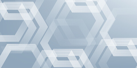 Fototapeta premium White abstract background with dynamic wavy hexagon texture. suitable for wallpaper simple