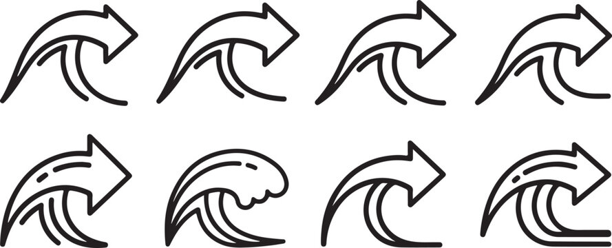 Simple line art of a repeated zebra pattern in black and white Vector