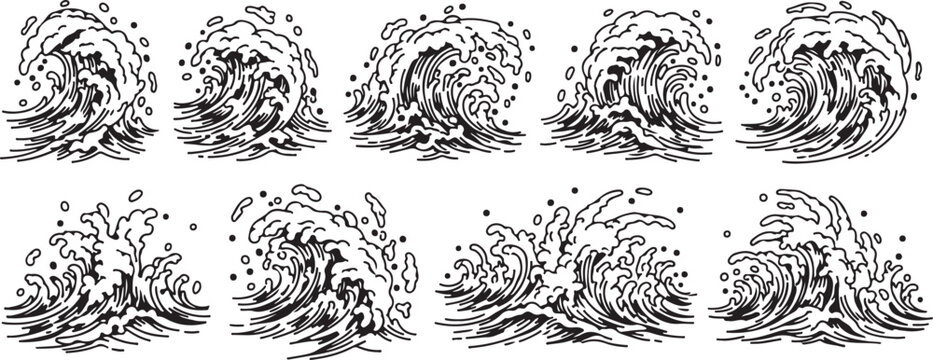 Abstract black and white tangled lines forming complex organic shapes and patterns Vector