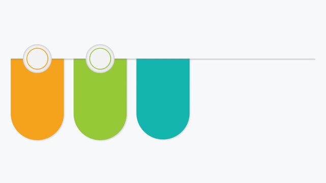 Animated Minimal Hanging Steps Timeline for Business Infographics