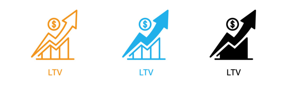 Financial growth and lifetime value representation with ascending charts