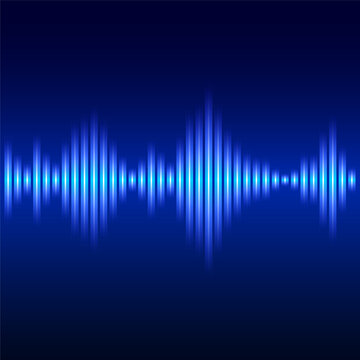 Sound wave, music beat, vector illustration.