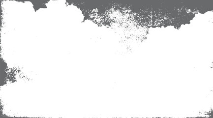 Fototapeta premium Grey grunge border with speckled texture on white background