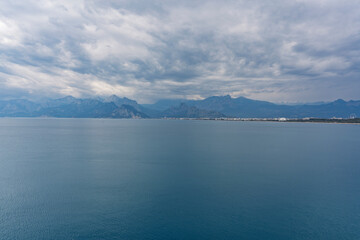 Fototapeta premium A goergous view of Taurus Mountains in cloudly day
