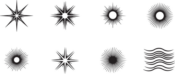 Obraz premium A collection of unique line art patterns with varying shapes and motifs Vector