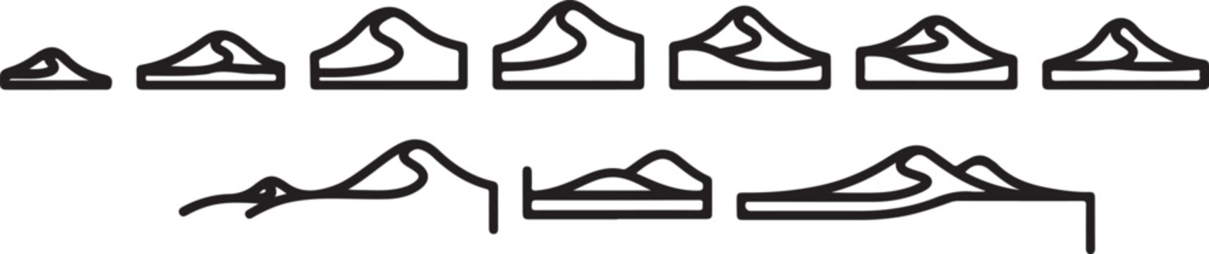 Abstract line art featuring overlapping triangle shapes in black ink Vector