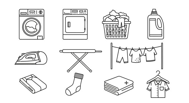 Laundry and cleaning household items.