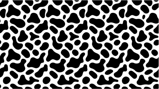 Black and white cow print pattern seamless textile background with animal print, pattern design