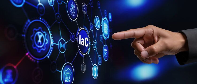 Infrastructure as Code (IaC) automates and manages IT infrastructure using configuration files for consistency and efficiency