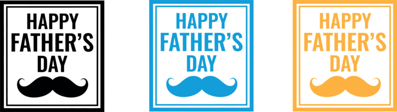 Three happy father's day chocolate bar wrappers in different colors