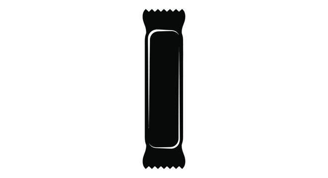 Black energy bar wrapper simple design minimalist aesthetic silhouette