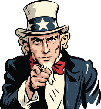 Uncle Sam Points Directly At The Viewer A Patriotic Image