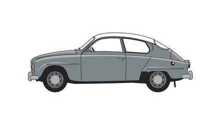 Obraz premium Vintage car in profile view.