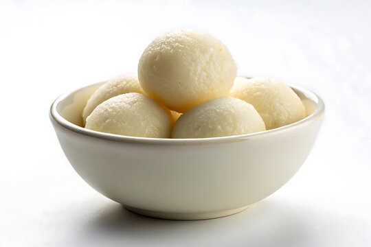 Rasgulla in bowl minimal background