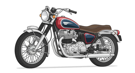 Obraz premium Classic Red Vintage Motorcycle Bike.