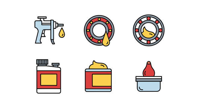 Bearing grease Line art vector modern abstract design