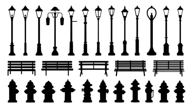 Collection of vintage-style black and white musical notes and symbols on a plain background Vector