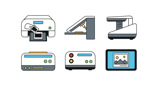 Slide Scanner Line art vector abstract simple shapes