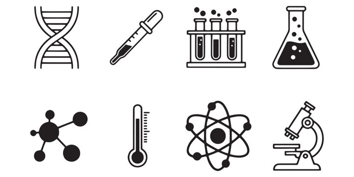 Science and laboratory equipment icons