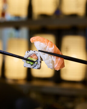 Sushi japonais, saumon, sushi, riz, japonais, 