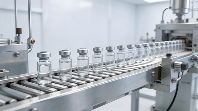 Vials on Production Line