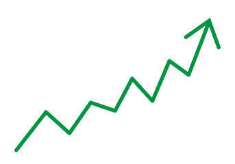 Obraz premium green up trends business stock market profit growth arrow icon
