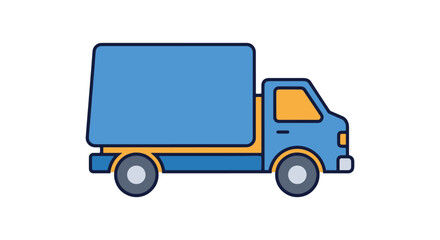 Fototapeta premium Freight Service Line art modern abstract colorful illustration