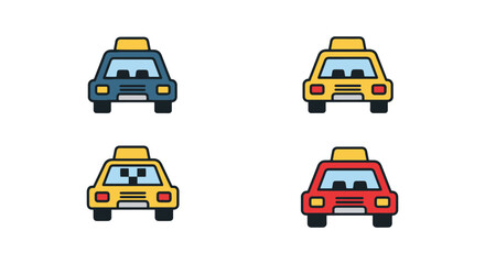 Naklejka premium taxi stand Line art vector clean minimal abstract