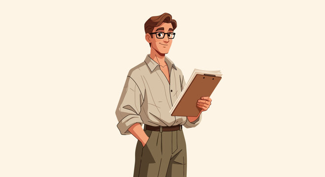 Man holding a tablet computer.