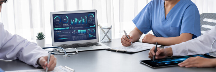 Business data dashboard provide business intelligence analytic for marketing strategy planning...