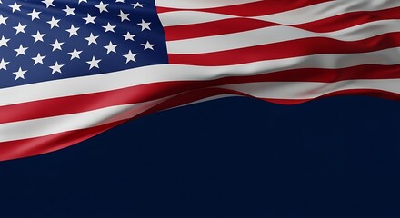 Fototapeta premium American Flag Day on a blue background