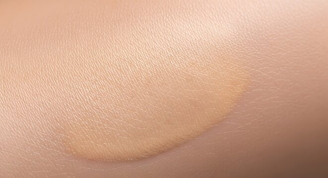 Close up of a skin texture with a circular patch of dry skin