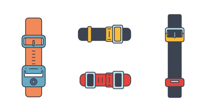 Gas cylinder strap Line art modern abstract creative vector