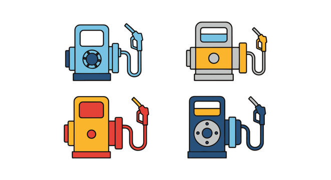 Gas booster pump Line art simple minimal abstract vector