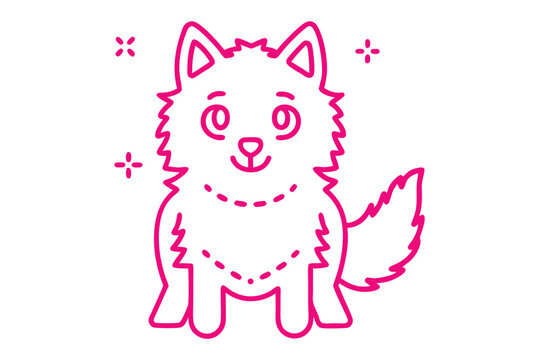 Simple line art cartoon illustration of a fluffy bunny rabbit nibbling on a large carrot