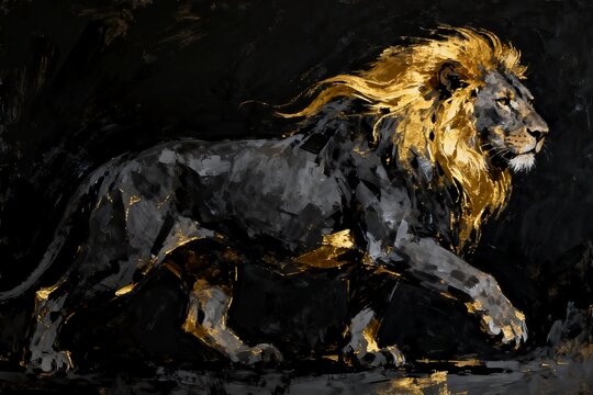 portrait of a lion
