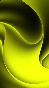Abstract background animation with seamless looping featuring a vibrant yellow gradient and smooth curved shapes in a dynamic motion.