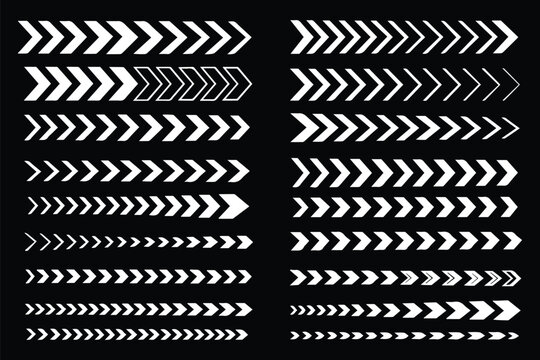 Racing stripe line. Set of black sports racing stripes and chevron arrow decals for vehicle tuning. Dynamic geometric patterns for car, motorcycle, and boat stickers isolated on a white background. 
