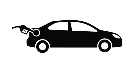 Fototapeta premium Gas Station Line art vector clean abstract shapes
