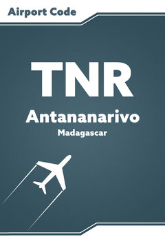 TNR - Antananarivo - Madagascar. Illustration with IATA Airport Code