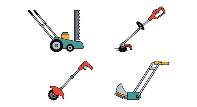 Grass Edger Line art vector creative simple abstract